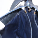 CELINE C Sulky Shoulder Bag Canvas Navy Gold Auth BA6726-18