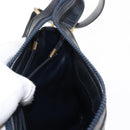 CELINE C Sulky Shoulder Bag Canvas Navy Gold Auth BA6726-19