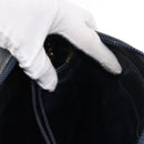 CELINE C Sulky Shoulder Bag Canvas Navy Gold Auth BA6726-22