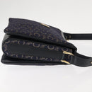 CELINE C Sulky Shoulder Bag Canvas Navy Gold Auth BA6726-3