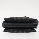 CELINE C Sulky Shoulder Bag Canvas Navy Gold Auth BA6726-5