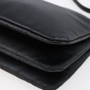 CELINE Trio Small Shoulder Bag Leather Black Gold Auth BA6727-9