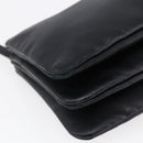 CELINE Trio Small Shoulder Bag Leather Black Gold Auth BA6727-16