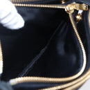 CELINE Trio Small Shoulder Bag Leather Black Gold Auth BA6727-18