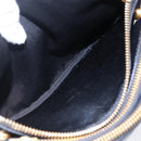 CELINE Trio Small Shoulder Bag Leather Black Gold Auth BA6727-20