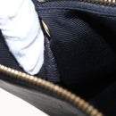 CELINE Trio Small Shoulder Bag Leather Black Gold Auth BA6727-12