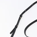 CELINE Trio Small Shoulder Bag Leather Black Gold Auth BA6727-8