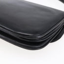 CELINE Shoulder Bag Leather Black Gold Auth BA6728-16