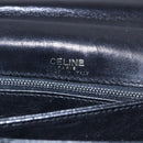 CELINE Shoulder Bag Leather Black Gold Auth BA6728-11