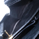 CELINE Shoulder Bag Leather Black Gold Auth BA6728-22