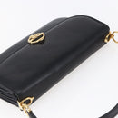 CELINE Shoulder Bag Leather Black Gold Auth BA6728-6