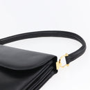 CELINE Shoulder Bag Leather Black Gold Auth BA6728-14