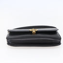 CELINE Shoulder Bag Leather Black Gold Auth BA6728-5