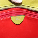 CELINE Shoulder Bag Leather Green Silver Auth BA6730-17