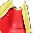 CELINE Shoulder Bag Leather Green Silver Auth BA6730-18