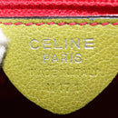 CELINE Shoulder Bag Leather Green Silver Auth BA6730-12