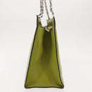 CELINE Shoulder Bag Leather Green Silver Auth BA6730-4