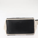 BALENCIAGA Navy Kabas S Hand Bag Canvas Black White 339933 Auth BA6735-6