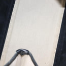 BALENCIAGA Navy Kabas S Hand Bag Canvas Black White 339933 Auth BA6735-11