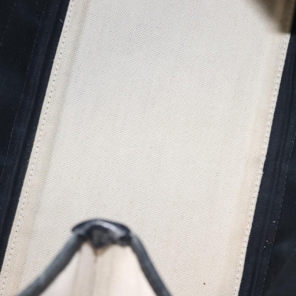 BALENCIAGA Navy Kabas S Hand Bag Canvas Black White 339933 Auth BA6735