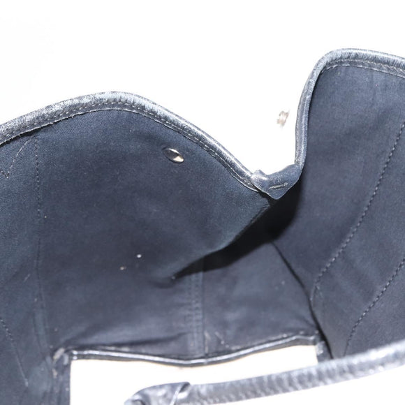 BALENCIAGA Navy Kabas S Hand Bag Canvas Black White 339933 Auth BA6735