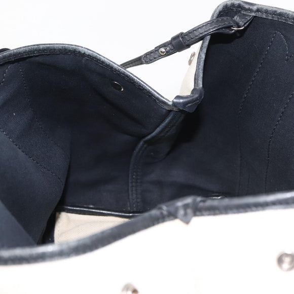 BALENCIAGA Navy Kabas S Hand Bag Canvas Black White 339933 Auth BA6735