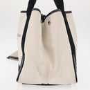 BALENCIAGA Navy Kabas S Hand Bag Canvas Black White 339933 Auth BA6735-3
