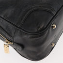 GUCCI Shoulder Bag Leather Black Gold 145770 Auth BA6738-10