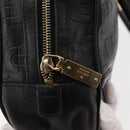 GUCCI Shoulder Bag Leather Black Gold 145770 Auth BA6738-14