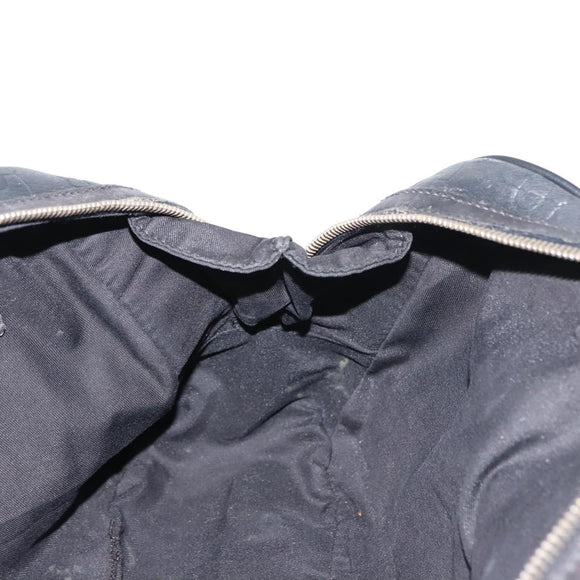 GUCCI Shoulder Bag Leather Black Gold 145770 Auth BA6738