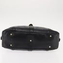 GUCCI Shoulder Bag Leather Black Gold 145770 Auth BA6738-9