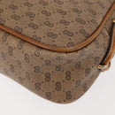 GUCCI Micro GG Supreme Shoulder Bag PVC Beige Gold Auth BA6740-15