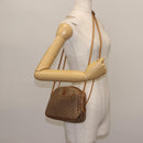 GUCCI Micro GG Supreme Shoulder Bag PVC Beige Gold Auth BA6740-21
