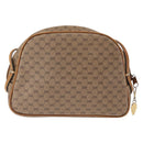 GUCCI Micro GG Supreme Shoulder Bag PVC Beige Gold Auth BA6740-2