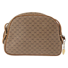GUCCI Micro GG Supreme Shoulder Bag PVC Beige Gold Auth BA6740 - 0