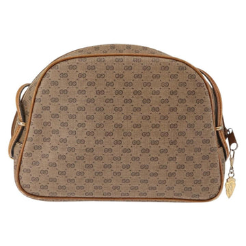 GUCCI Micro GG Supreme Shoulder Bag PVC Beige Gold Auth BA6740 - 0