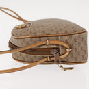 GUCCI Micro GG Supreme Shoulder Bag PVC Beige Gold Auth BA6740-4