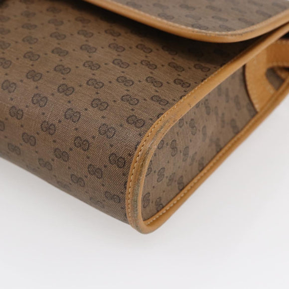 GUCCI Micro GG Supreme Shoulder Bag PVC Beige Gold 001 115 2681 Auth BA6741