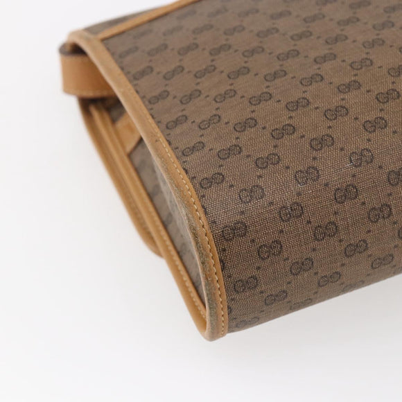 GUCCI Micro GG Supreme Shoulder Bag PVC Beige Gold 001 115 2681 Auth BA6741