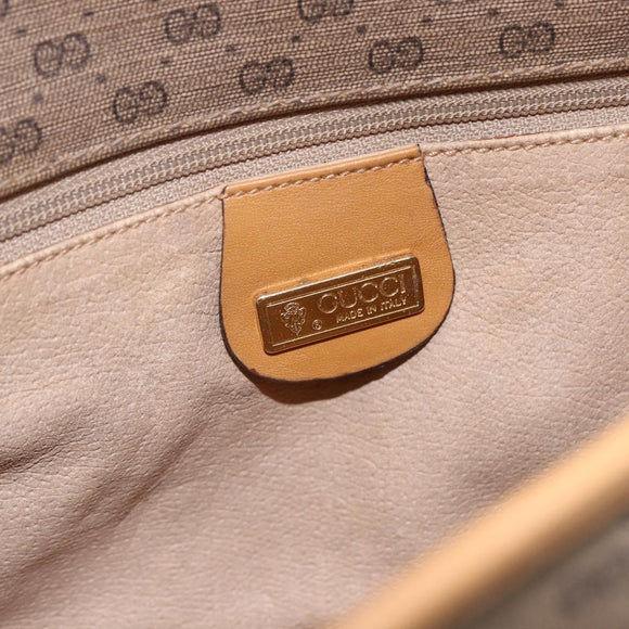 GUCCI Micro GG Supreme Shoulder Bag PVC Beige Gold 001 115 2681 Auth BA6741