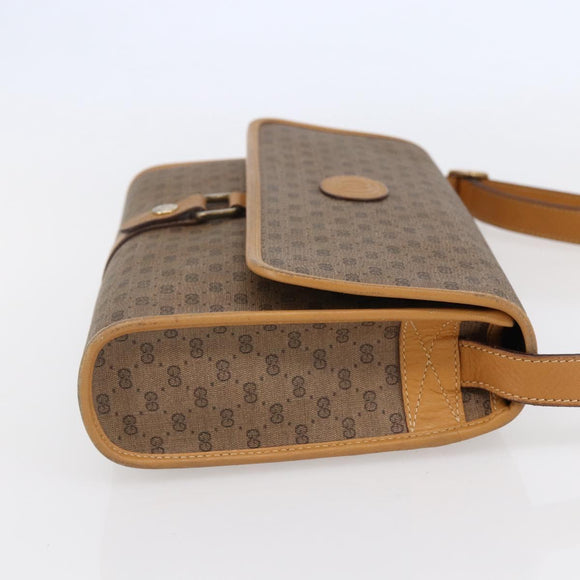 GUCCI Micro GG Supreme Shoulder Bag PVC Beige Gold 001 115 2681 Auth BA6741