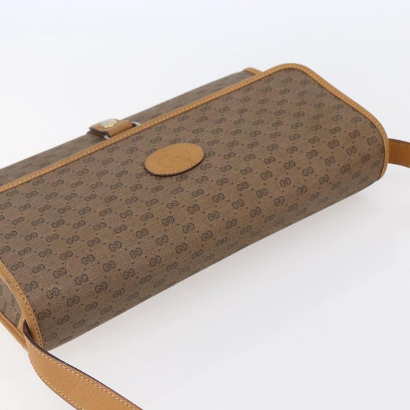 GUCCI Micro GG Supreme Shoulder Bag PVC Beige Gold 001 115 2681 Auth BA6741