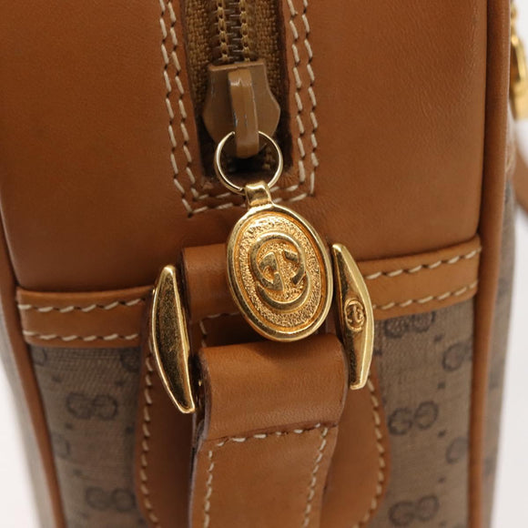 GUCCI Micro GG Supreme Web Sherry Line Bag PVC Beige 001 261 0942 Auth BA6742