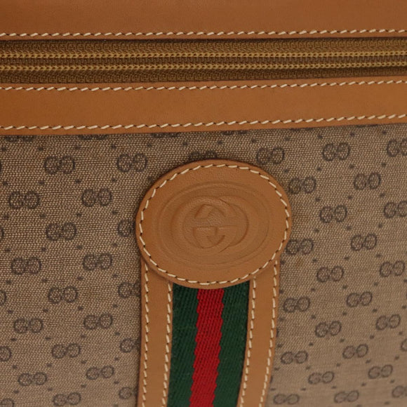 GUCCI Micro GG Supreme Web Sherry Line Bag PVC Beige 001 261 0942 Auth BA6742