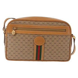 GUCCI Micro GG Supreme Web Sherry Line Bag PVC Beige 001 261 0942 Auth BA6742 - 0