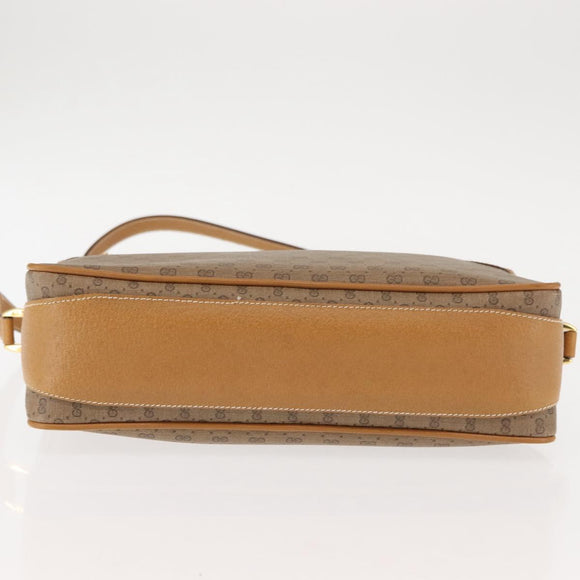 GUCCI Micro GG Supreme Shoulder Bag PVC Beige Gold 001 56 0860 Auth BA6743