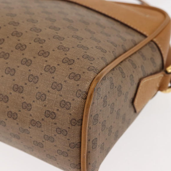 GUCCI Micro GG Supreme Shoulder Bag PVC Beige Gold 001 084 0852 Auth BA6744