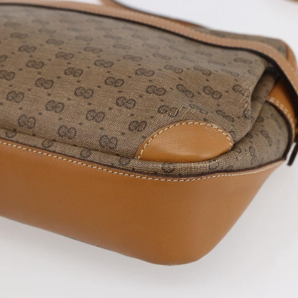 GUCCI Micro GG Supreme Shoulder Bag PVC Beige Gold 007 23 0017 Auth BA6745