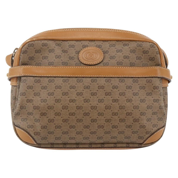 GUCCI Micro GG Supreme Shoulder Bag PVC Beige Gold 007 23 0017 Auth BA6745