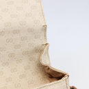 GUCCI Micro GG Canvas Shoulder Bag PVC Leather White Auth BA6747-9